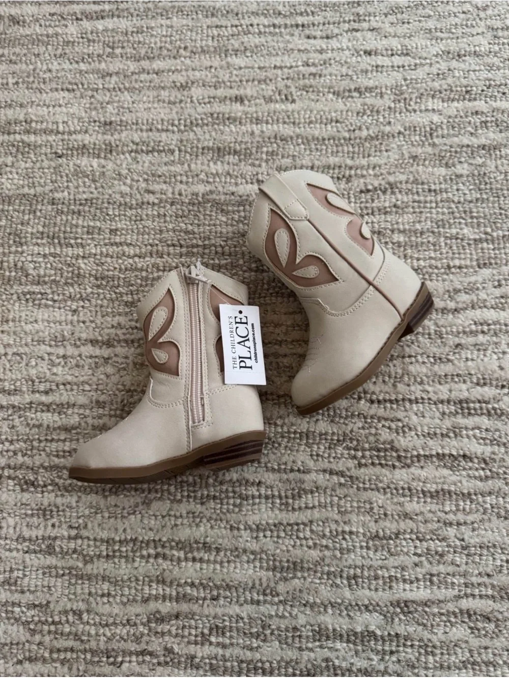 The Children's Place Beige and Tan Girls' Cowboy Boots